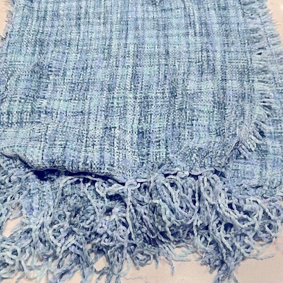 Charter Club Spacedye Chenille Wrap Scarf Came, women accessories blue green - Picture 4 of 6